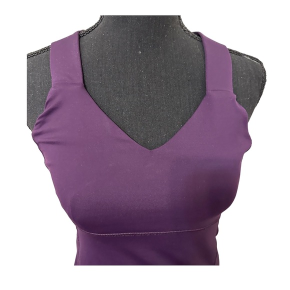 Lululemon Push Your Limits CrissCross Razorback Deep Purple Tank Size 6 EUC $40 - Picture 3 of 10